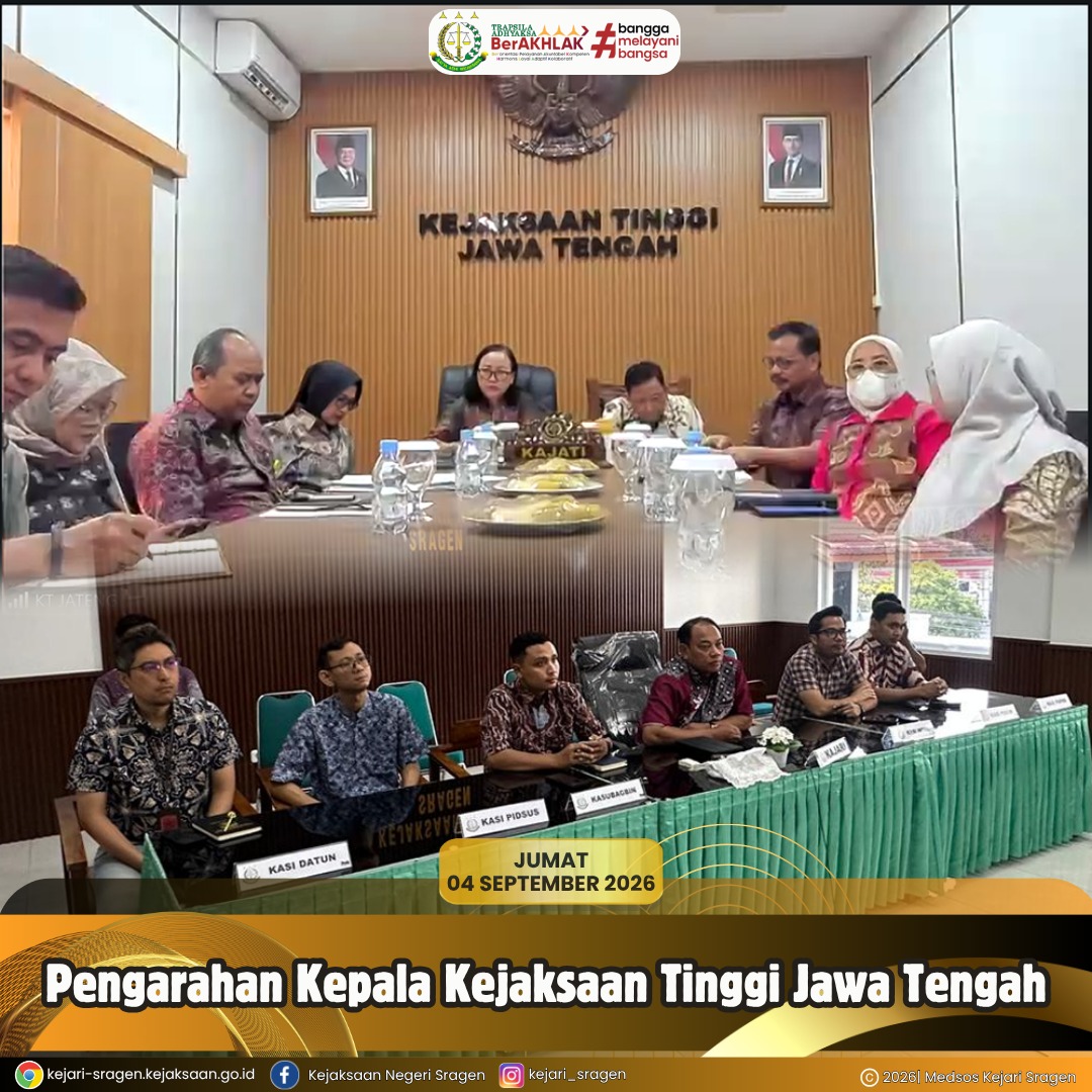 Pengarahan Kepala Kejaksaan Tinggi Jawa Tengah