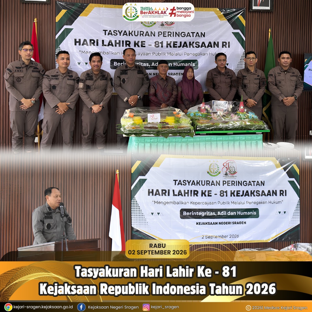 Tasyakuran Peringatan Hari Lahir Ke-81 Kejaksaan Republik Indonesia Tahun 2026