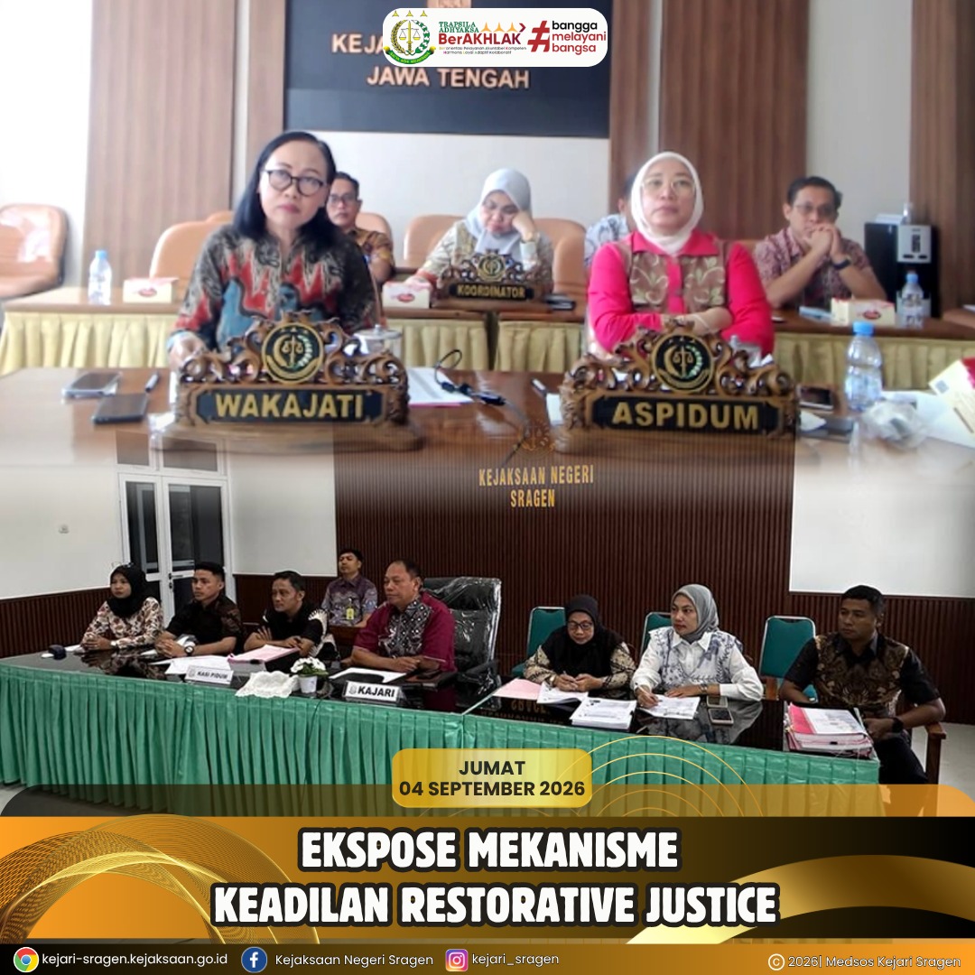Ekspose usulan penyelesaian perkara berdasarkan Keadilan Restoratif (Restorative Justice)